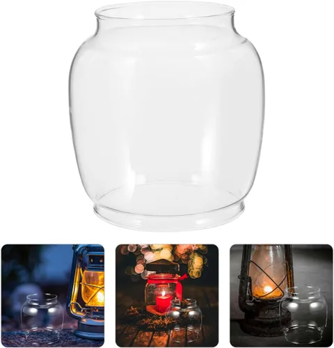 Miniatura 7 de DOITOOL Linterna de repuesto de cristal de queroseno, pantalla de repuesto para lámpara de globo de vidrio para lámparas de gas, cubierta de luz al