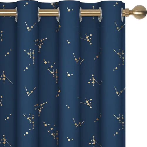 Miniatura 36 de Deconovo Cortinas opacas, 2 paneles, 52 x 72 pulgadas, cortinas con aislamiento térmico para oscurecer la habitación, con ojales para dormitorio