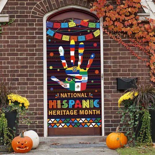 Miniatura 5 de Cubierta de puerta del mes de la herencia hispana, pancarta latinoamericana, decoraciones para el aula española, decoraciones del mes de la herencia