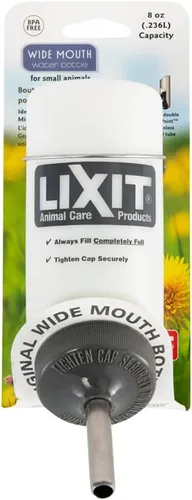 Miniatura 11 de Lixit Botellas de Agua para Jaula de Boca Ancha Libres de BPA para Conejos, Hurones, Cobayas, Ratas, Chinchillas, Hámsters, Ratones, Erizos, Jerbos
