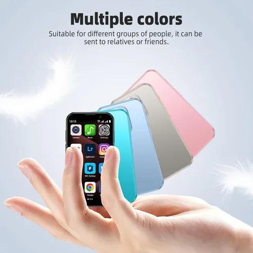Miniatura 7 de Mini teléfono desbloqueado mini teléfono celular para niños, teléfono celular más pequeño del mundo, pantalla táctil HD de 3.0 pulgadas, Quad Core