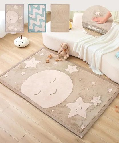 Miniatura 31 de Hakuna Matte - Alfombra de juego prémium para bebé de terciopelo coral ultrasuave con espuma viscoelástica, antideslizante, resistente al agua,