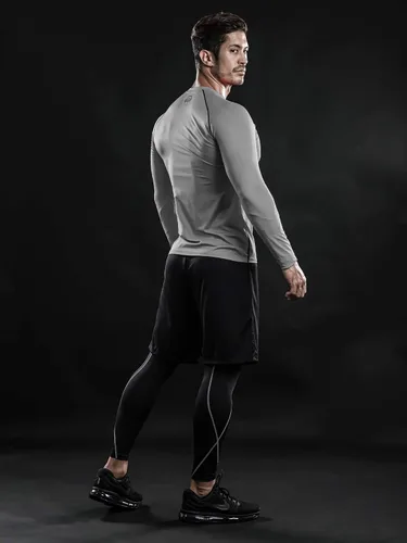 Miniatura 3 de DRSKIN Paquete de 4, 3 o 1 camiseta de compresión para hombre, manga larga, deportiva, capa base, entrenamiento, correr, atletismo, gimnasio