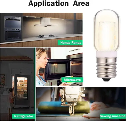 Miniatura 6 de LED microondas refrigerador campana extractora sobre estufa reemplazo 8206232A E17 base intermedia 40W bombilla incandescente 120V 3W 360lm