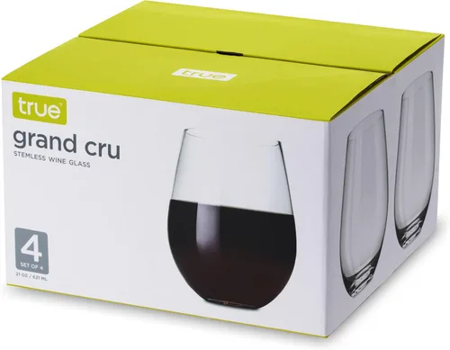 Miniatura 10 de True Juego de copas de vino sin tallo, copas modernas para vinos tintos y blancos, cócteles, bebidas, regalos de boda, inauguración de la casa