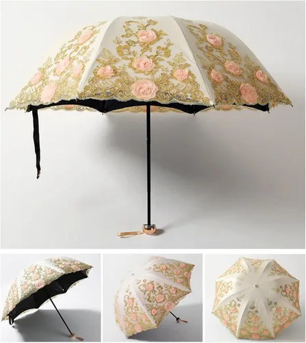 Miniatura 69 de Honeystore - Parasoles de encaje de flores para fiesta de boda, paraguas nupcial de encaje