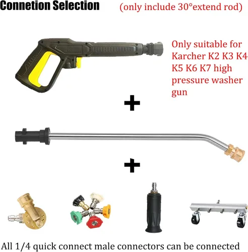 Miniatura 4 de Varita de extensión para lavadora a presión de 17.3 pulgadas, accesorio de pulverización para Karcher K2 K3 K4 K5 K6 K7, 5 boquillas