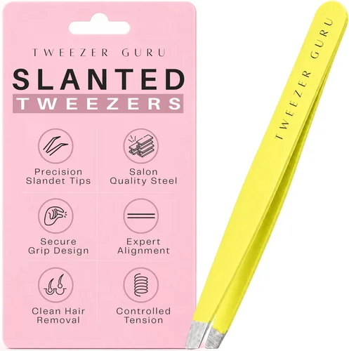 Miniatura 15 de Tweezer Guru Pinzas para mujer – Pinzas de precisión inclinadas para cejas y depilación encarnada – Pinzas de puntos negros y astillas con punta
