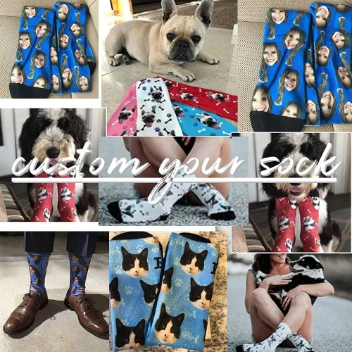 Miniatura 4 de D-Story Custom your face - Calcetines suaves para mujeres y hombres 15.35", personalizables