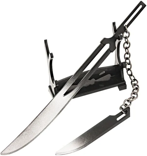 FunBoat Ichigo Bankai - Llavero de espada - La verdadera Tensa Zangetsu y doble hoja de zangetsu de anime, regalo para niños, adolescentes, mujeres