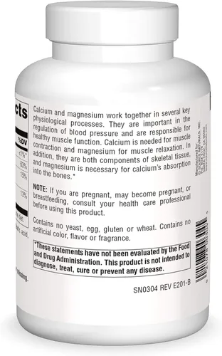 Miniatura 2 de Source Naturals Calcio y magnesio, complejo de aminoácidos con vitamina D-3, 300 mg - 250 tabletas