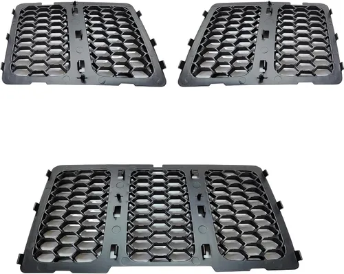 Miniatura 5 de Rejilla delantera de malla tipo panal Compatible con Jeep Grand Cherokee 2014 2015 2016