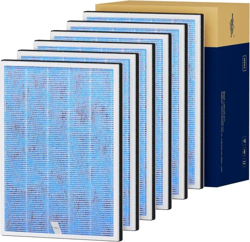Miniatura 6 de Membrane Solutions MSA3/MSA3S - Filtro de purificador de aire original original, paquete de 4 unidades, filtro HEPA H13 mejorado 4 en 1