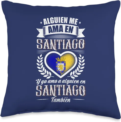 Someone loves me in Chile. Flag of Santiago Alguien Me AMA En Santiago Chile - Almohada (16 x 16 pulgadas), multicolor