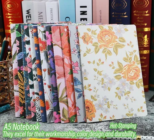 Miniatura 3 de Cuadernos de composición - Paquete de 12 con 60 páginas rayadas, 30 hojas, encuadernación cosida, libros de tapa dura con cubierta en relieve