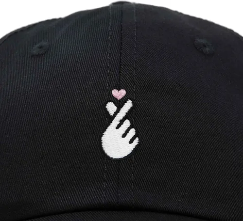 Miniatura 2 de Kpop coreano Love Snap Finger Hand Heart Hat Son Hatu Gorra de béisbol bordada para mujer