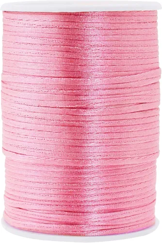 Miniatura 33 de Mandala Crafts Cordón de Satén de Nailon 2mm Cordón Rattail Champagne - 100 Yardas Cordón de Nailon Chino para Nudos Cordón de Seda Cola de Rata