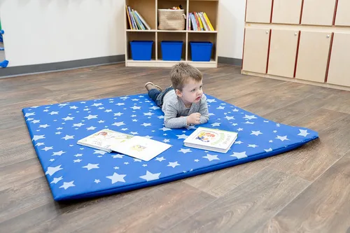 Miniatura 5 de Children's Factory Tapete de actividades de noche estrellada, alfombrillas de juego de espuma para bebés, sala de juegos de bebés, guardería, Azul