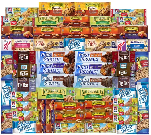 Miniatura 6 de Ultimate Healthy Fitness Box - Caja de bocadillos de muestras de proteínas y granola saludable y barras (30 unidades) - Paquete de cuidado - Paquete