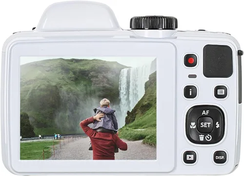 Miniatura 2 de Kodak Pixpro AZ405 Cámara digital (AZ405WH) El paquete incluye: tarjeta de memoria de 64 GB, baterías recargables, funda, correa para el cuello