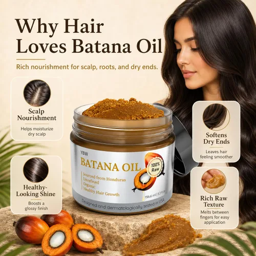 Miniatura 6 de Dr. Sebi Aceite de Batana 100% natural, sin refinar y orgánico de Honduras para el crecimiento del cabello, mejora el grosor del cabello, evita