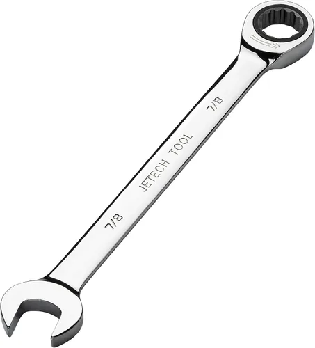 Miniatura 2 de Jetech Llave combinada de trinquete de 7/8 pulgadas (paquete de 6), llave de engranajes de grado industrial con diseño de 12 puntos, trinquete de 72
