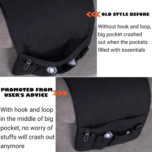 Miniatura 2 de Teniux - Organizador de apoyabrazos antideslizante con soporte para control remoto y 5 bolsillos para sofá, silla, sillón, silla de brazo. Para