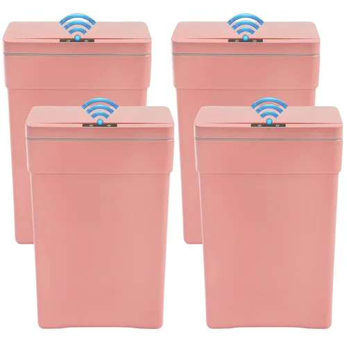 Miniatura 10 de Dkeli Bote de basura automático de 13 galones para cocina, baño, dormitorio, oficina en casa, de plástico de alta capacidad sin contacto con tapa