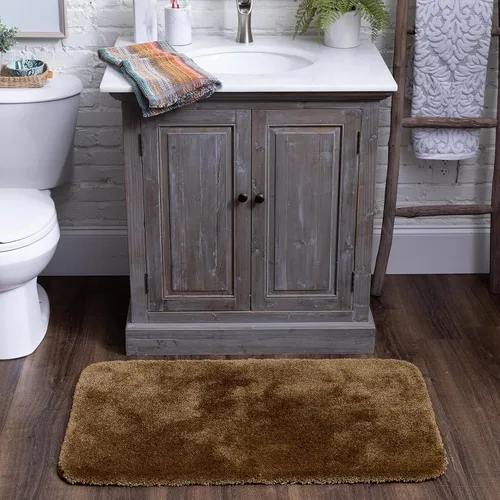 Mohawk Home Alfombra de baño Acclaim lavable a máquina, café (2 x 3 pies 4 pulgadas)