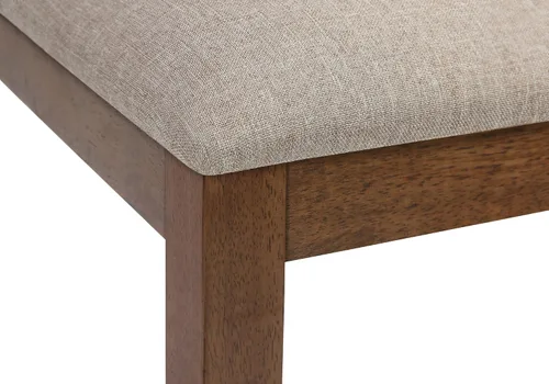 Miniatura 10 de Monarch Specialties I 1313 - Silla de comedor, 2 unidades, laterales, tapizada, cocina, comedor, tela, patas de madera, marrón, beige, transición