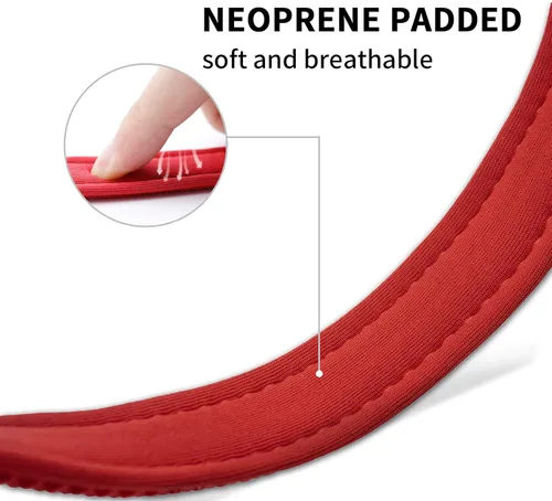 Miniatura 3 de Collar reflectante para perro con acolchado de neopreno suave, collar de nailon ajustable para perros pequeños, rojo, S