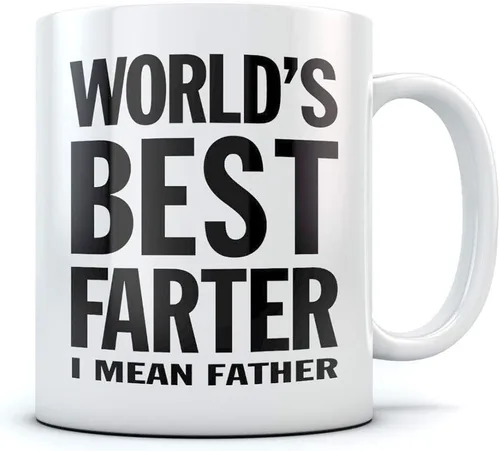 Miniatura 3 de World's Best Farter I Mean Father - Taza de café divertida para papá, taza para el día del padre, regalos de niños, hijos, papás, taza de café de 15