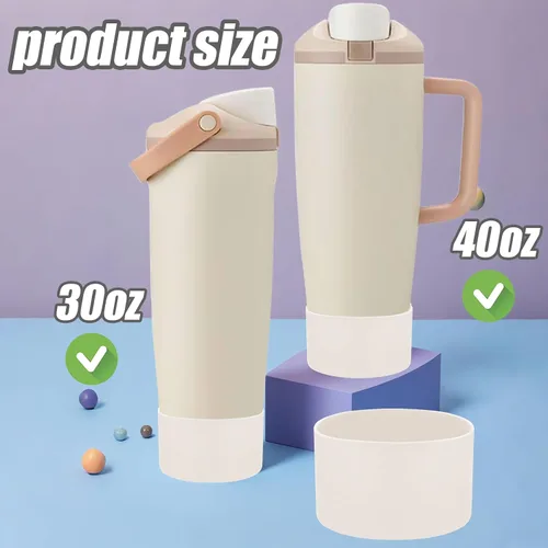 Miniatura 2 de Mity rain 2 piezas de botas protectoras de silicona para botellas y vasos FreeSip Sway de Owala de 30 oz y 40 oz - Accesorios para owala, mejora
