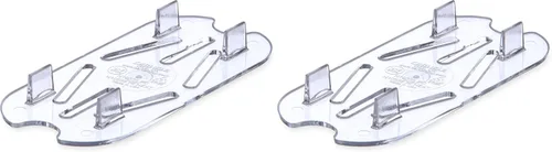 Miniatura 9 de Carlisle FoodService Products - Estante de drenaje de plástico para bandeja de comida de tamaño 1/3, transparente (paquete de 6)