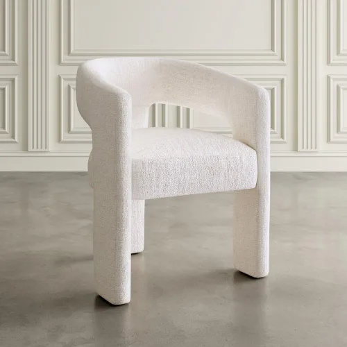Miniatura 8 de Jofran Gwen - Silla decorativa tapizada de jacquard, moderna silla escultórica de felpa de lujo para comedor o sala de estar, sillas para sala