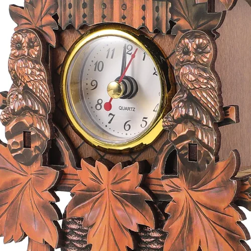 Miniatura 6 de HOMSFOU - Reloj de pared de péndulo de cuco para dormitorio, sala de estar y oficina, decorativo, colgante para el hogar, reloj D Cor 9.56 x 4.92 x