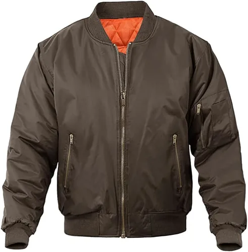 Miniatura 12 de MAGNIVIT - Chaqueta de aviador para hombre, informal, para otoño e invierno, chaqueta y abrigo militar