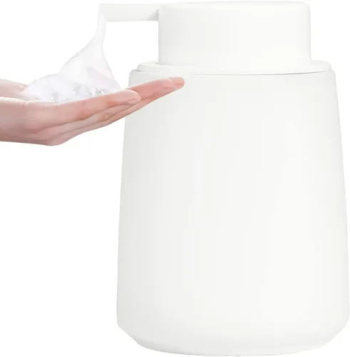 Miniatura 24 de Dispensador de jabón de manos de espuma de 12 onzas, dispensador de jabón espumoso negro para baño con bomba fácil de presionar, dispensador