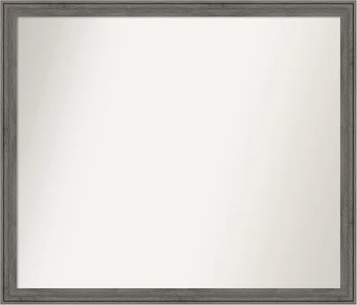 Miniatura 494 de Amanti Art Espejo personalizado, espejo de baño gris plomo a rayas, espejo de pared o espejo de tocador de baño sobre el fregadero
