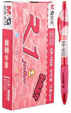 Miniatura 2 de 12 piezas M&G GP-1008 0.020 in Roller Gel Pen Retráctil Escritura Suave (Negro)