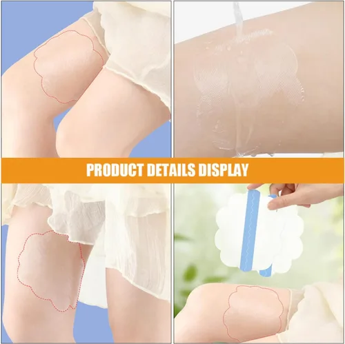 Miniatura 8 de Alipis 10pcs Inner Thigh Anti-Chafing Tape Patch, Breathable Sweat-Resistant Adhesive, Flower-Shaped Soft Gel for Sports and Daily Comfort
