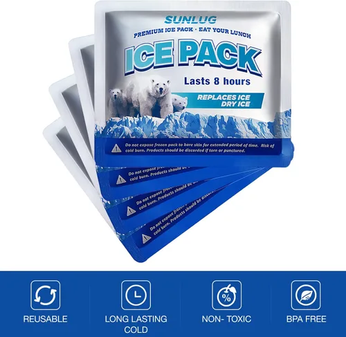 Miniatura 3 de Paquetes de hielo para enfriadores, paquetes de hielo reutilizables para enfriadores, paquetes de congelador de larga duración para bolsa