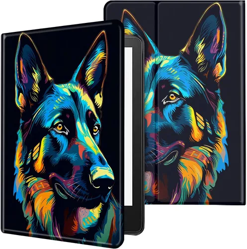 Miniatura 67 de Funda para tablet Kindle Fire 7 2019/2017 lanzamiento 9ª/7ª generación 7 pulgadas, ligera, protectora de piel sintética, cubierta inteligente
