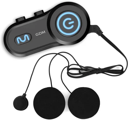 Miniatura 5 de GDM VENOM - Casco de motocicleta con intercomunicador bluetooth GDM HyperSonic Negro mate - Escudos cromados y transparentes.