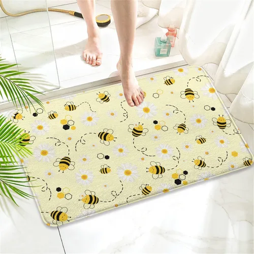 Miniatura 15 de Alfombra Tapete de Baño Abstracta Boho de Mediados de Siglo - Alfombra de Baño de Goma Antideslizante Absorbente Suave para Bañera Ducha Lavabos