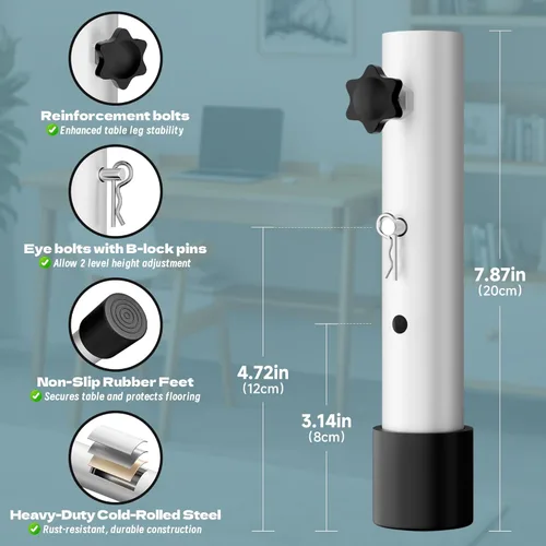 Miniatura 2 de ZhouDaShu Extensores de patas de mesa para mesas plegables, extensiones de patas de mesa para patas dobladas y rectas, elevadores de patas de mesa