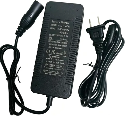[Ajuste verificado] Cargador rápido de 3 pines de 36 voltios y 1.5 amperios para Razor Cart XL MX500 MX650 SX500 RSF650 Dirt Quad 500, Schwinn S600
