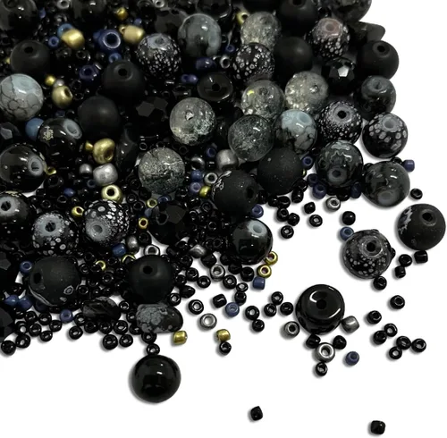600 cuentas de cristal espaciadoras para hacer pulseras y joyas, cuentas Rondelle facetadas de obsidiana de 0.315 pulgadas con agujero para Negro
