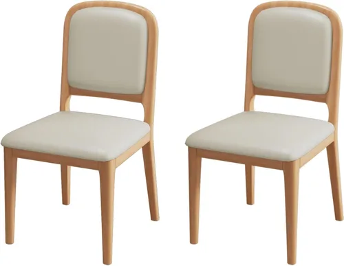 Miniatura 20 de Solid Wood Dining Room Chairs Minimalist,Kitchen Chairs with Soft Padded Back,Living Room Chair for Office Reading,Wood Frame,Armless Vanity