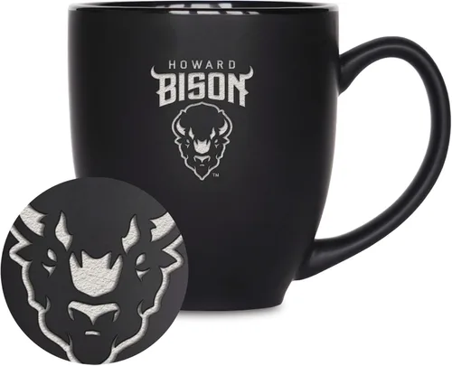 Miniatura 274 de Rico Industries - Taza de cerámica mate negra con grabado láser estándar de 15oz para NCAA (escuelas T & U) - Para bebidas calientes o frías